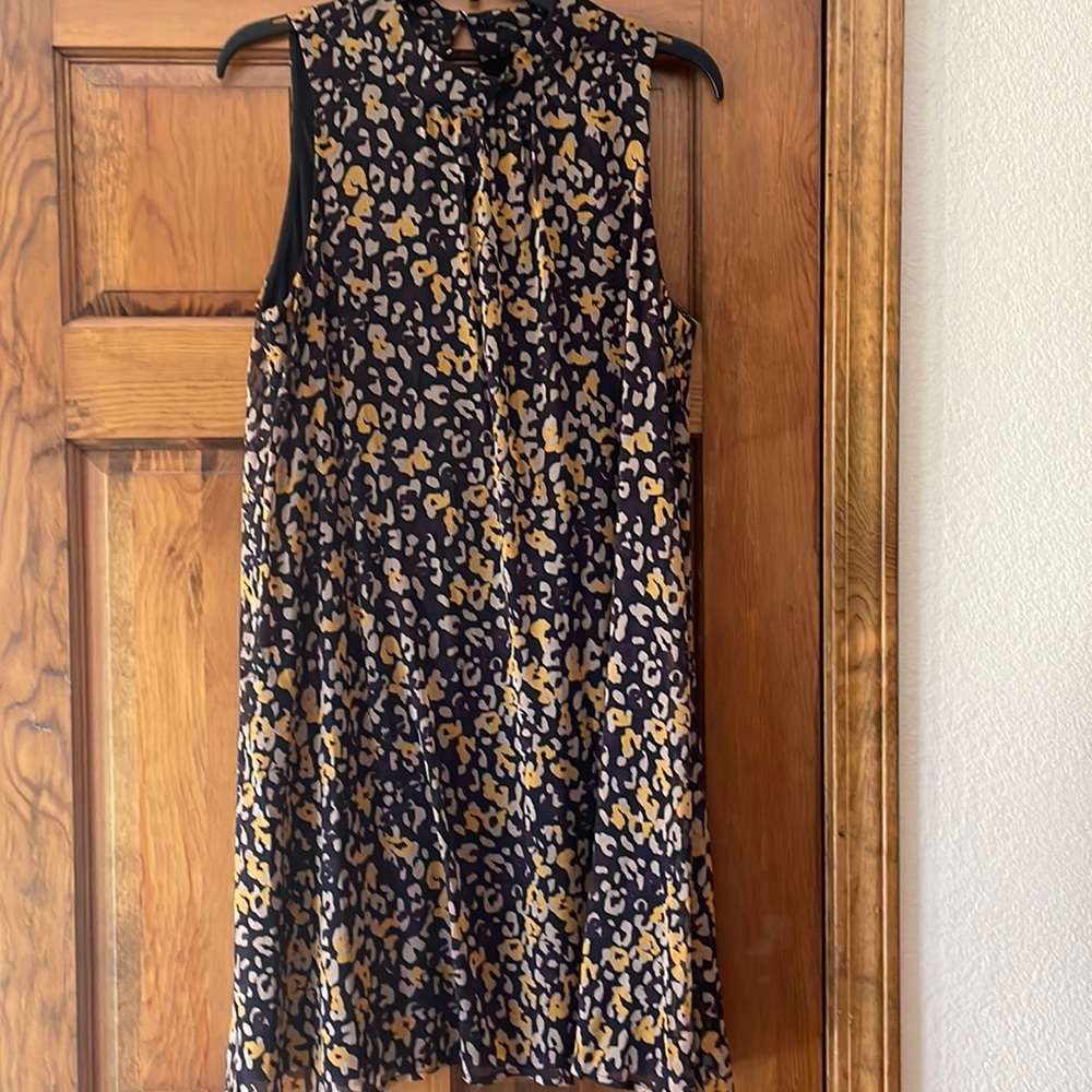 Tommy Hilfiger halter dress black with gold and tan